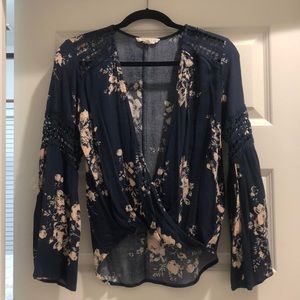 Love stitch floral top